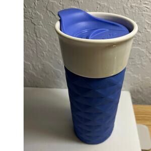 Ello Ogden Ceramic Periwinkle Blue Travel Mug Splash-Resistant Slider Lid